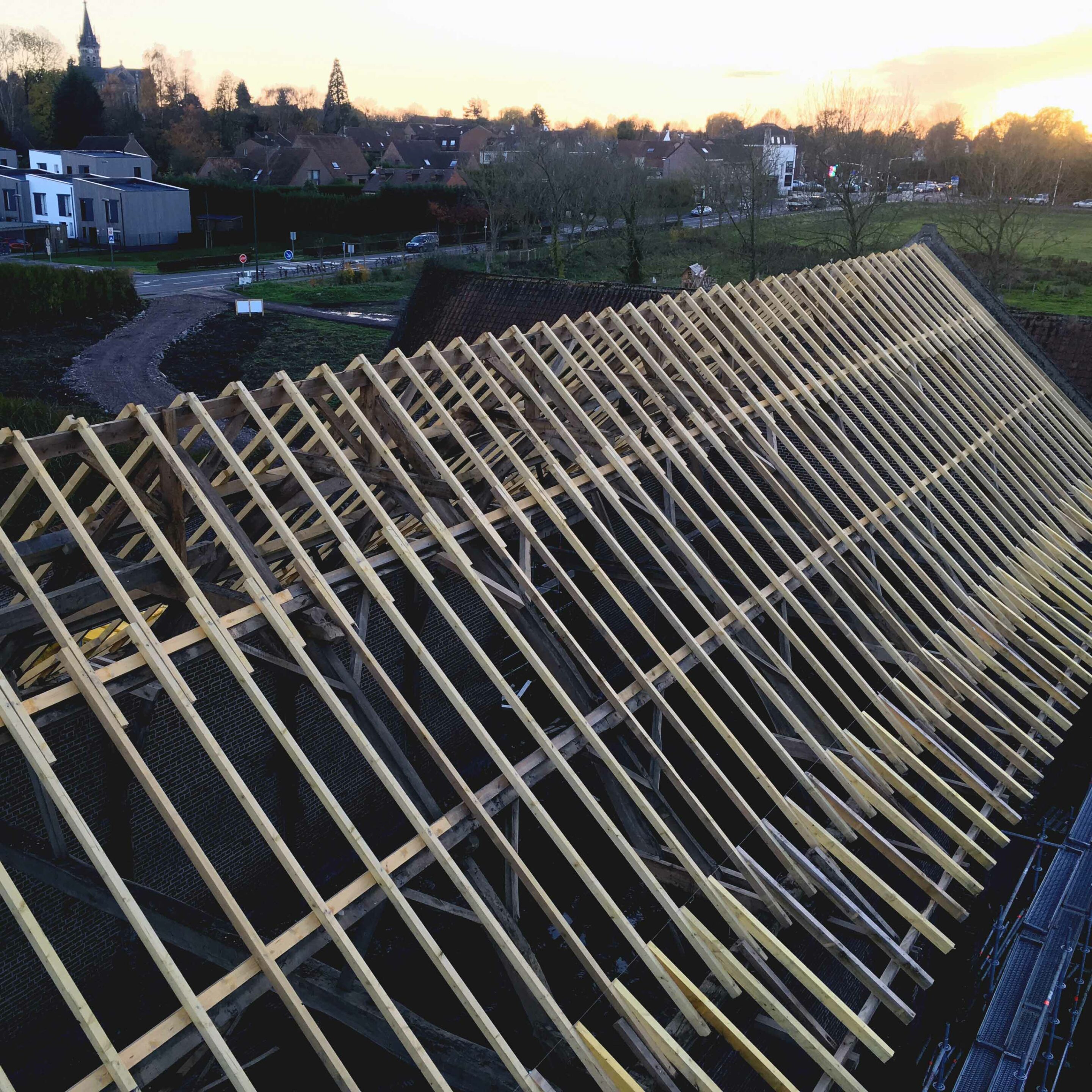 Ouvrages Spéciaux Rénovation Charpente bois Bondues ferme de l'hôtel - Charpentier des Flandres