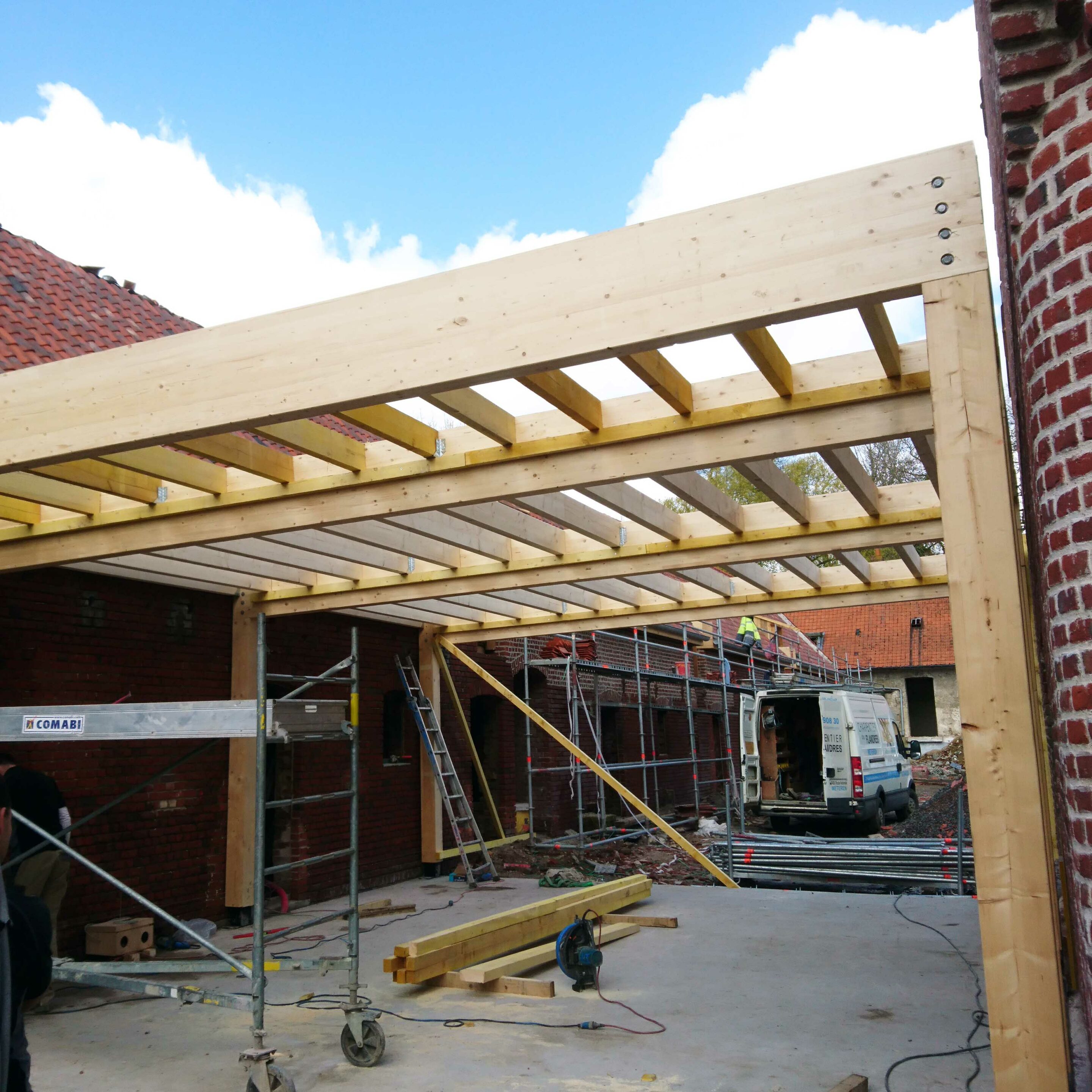 Ouvrages Spéciaux Rénovation Charpente bois Bondues ferme de l'hôtel - Charpentier des Flandres