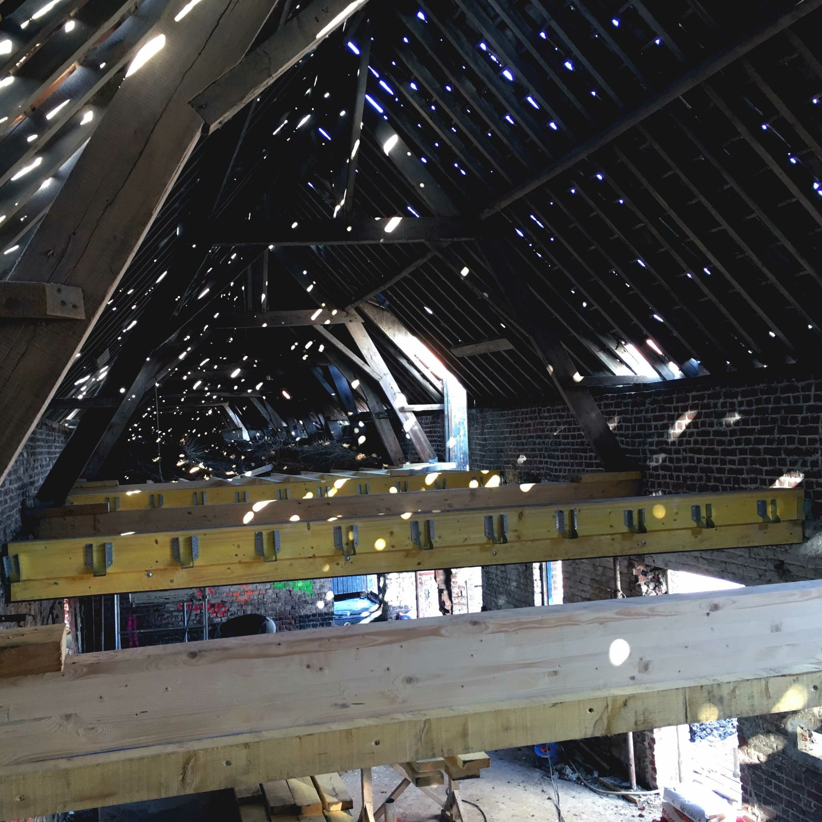 Ouvrages Spéciaux Rénovation Charpente bois Bondues ferme de l'hôtel - Charpentier des Flandres