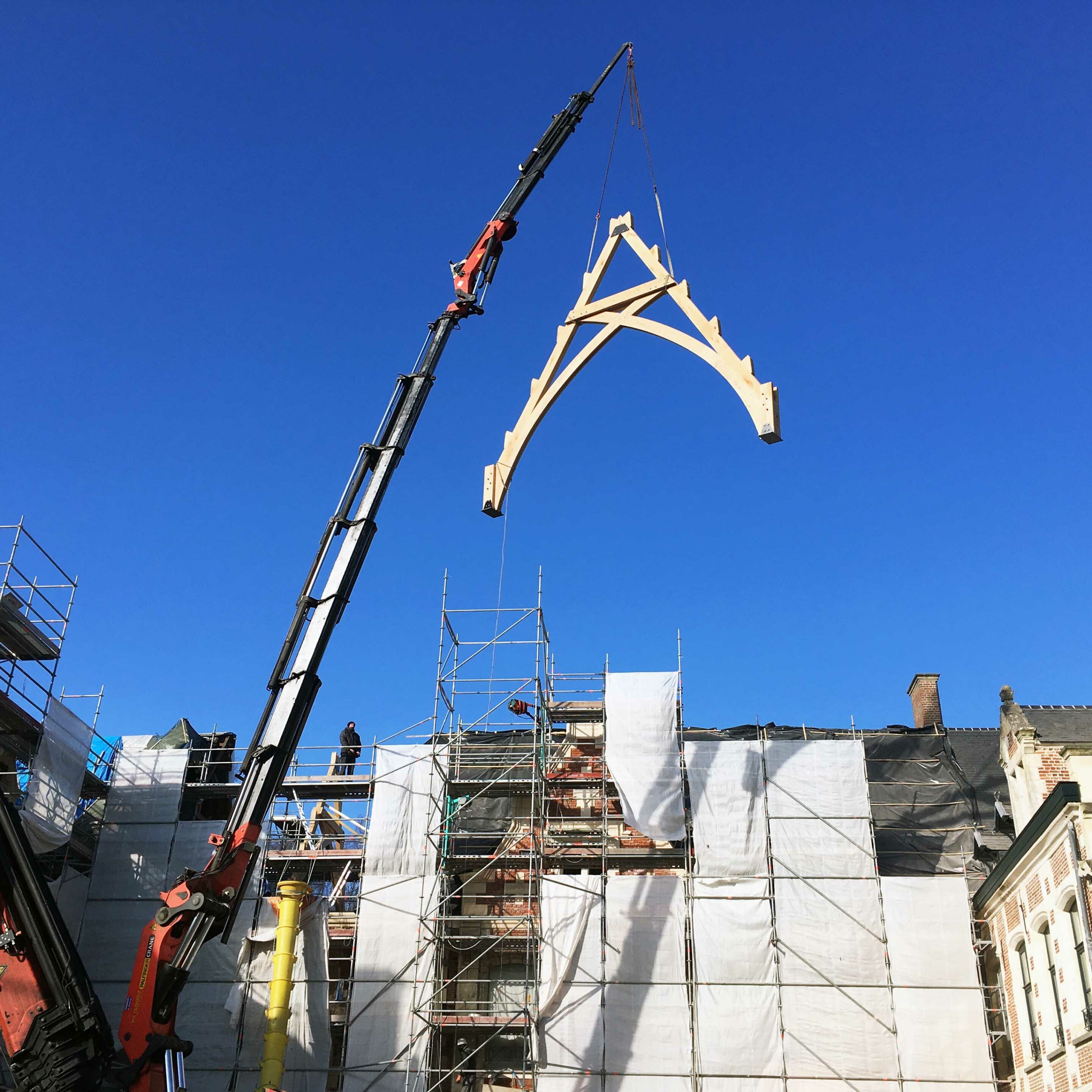 Ouvrages Spéciaux Rénovation Charpente bois Wambrechies château de Robersart - Charpentier des Flandres