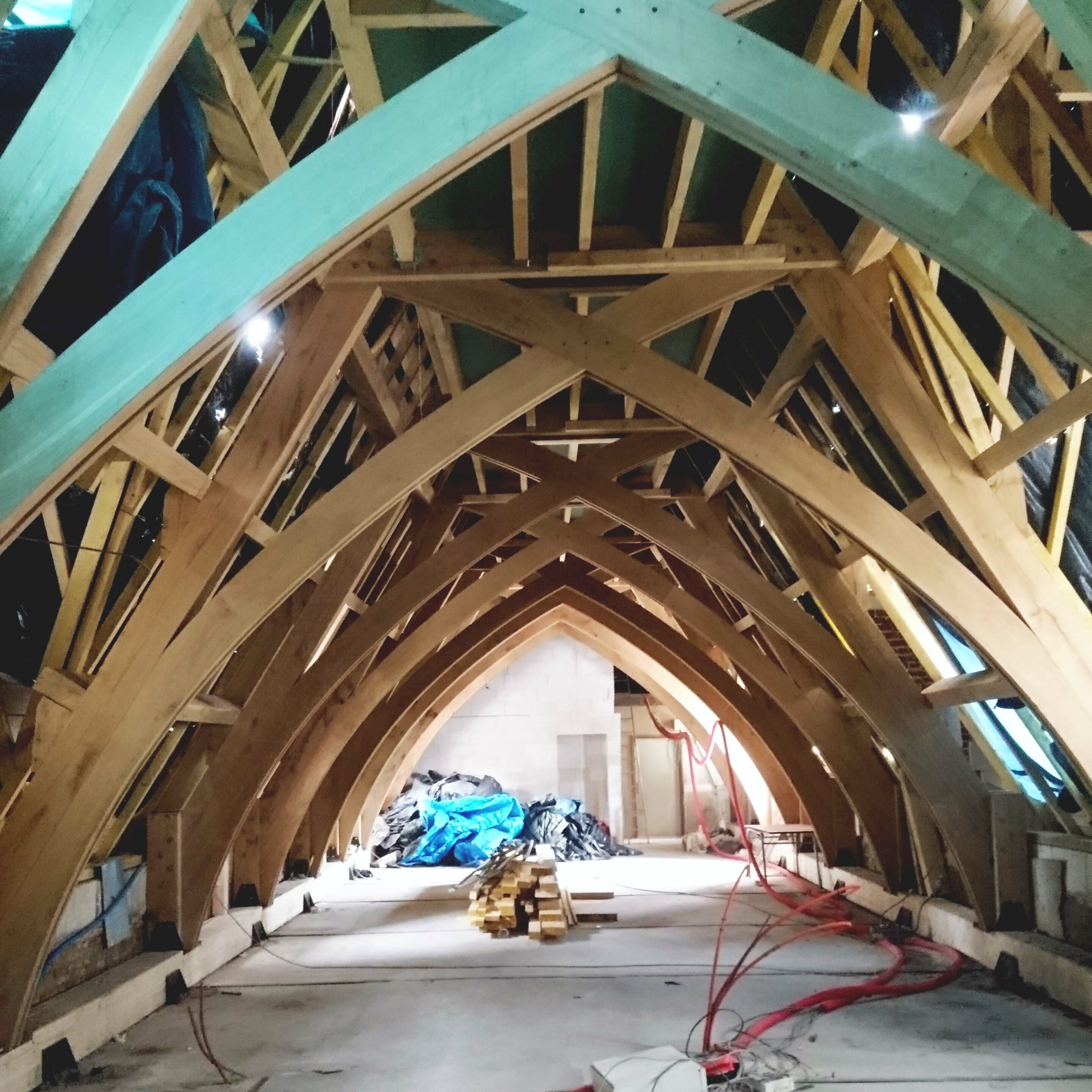 Ouvrages Spéciaux Rénovation Charpente bois Wambrechies château de Robersart - Charpentier des Flandres